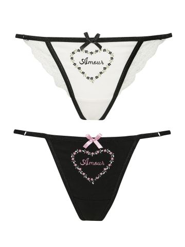 Vive Maria Stringtanga-Set Princess Love in creme/schwarz