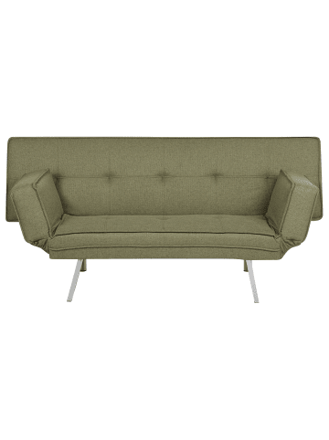 Beliani 3-Sitzer Sofa BRISTOL in Grün/Silber - (W) 180 x (H) 84 x (L) 93 cm