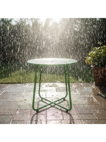 relaxdays Beistelltisch in Grün - (H)46 x Ø 44 cm