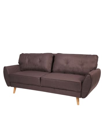 MCW 3er-Sofa J19 mit Schlaffunktion, Stoff/Textil braun