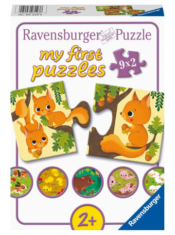 Ravensburger Ravensburger Kinderpuzzle - Tiere und ihre Kinder - 9x2 Teile my first Puzzle...