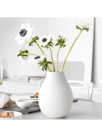Villeroy & Boch Vase Perle Manufacture Collier 20 cm in Blanc