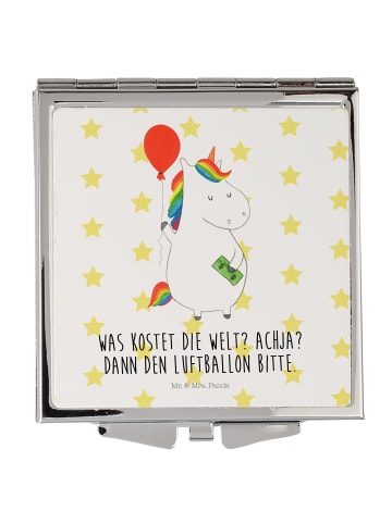 Mr. & Mrs. Panda Kleiner Spiegel Einhorn Luftballon mit Spruch in Weiß