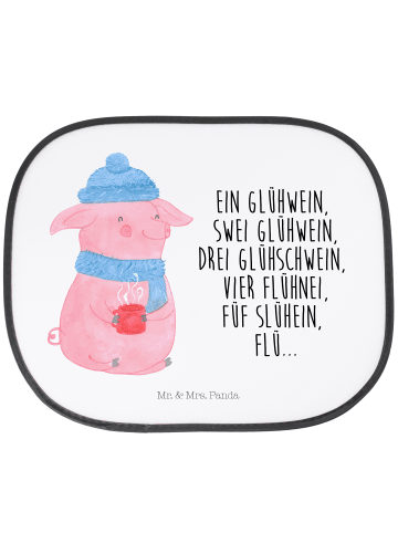 Mr. & Mrs. Panda Sonnenschutz Auto Schweinchen Glühwein mit Spruch in Weiß