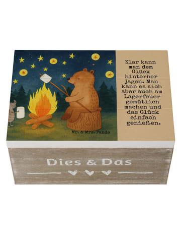 Mr. & Mrs. Panda Box Bär & Marienkäfer Lagerfeuer Design mit Spruch in Weiß