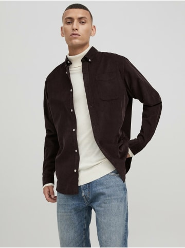 Jack & Jones Cord Flanell Hemd Shacket JJECLASSIC in Weinrot