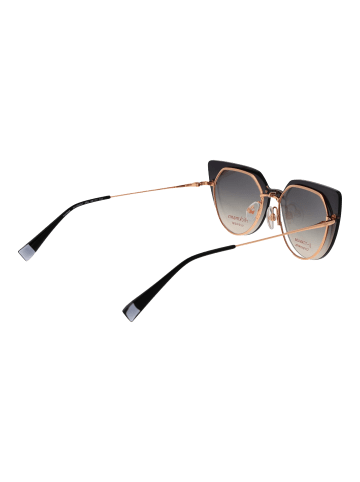 Ana Hickmann Damen Brillenfassung mit Sonnenbrillen-Clip Geometrisch Schwarz