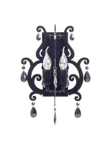 näve Wandleuchte "BLACK VELVET" in schwarz - (L)30 cm x (B)20 cm x (H)40 cm