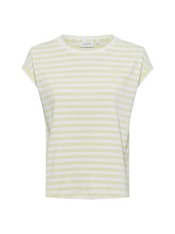 comma T-Shirt in limone weiß - 0001