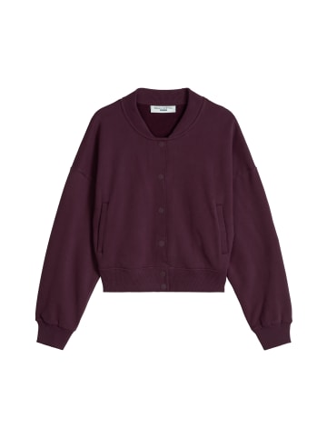 Marc O'Polo DENIM Sweat-College-Jacke cropped in Mahagony Jam