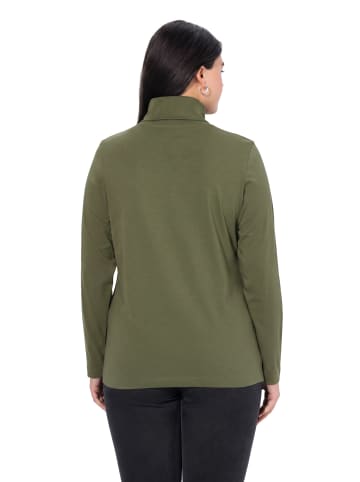 Ulla Popken Shirt in dunkel khaki