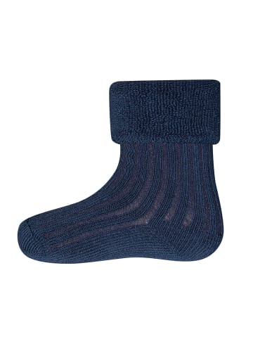 ewers 4er-Set Socken Struktur in tinte - hellblau