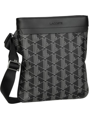 Lacoste Beuteltasche The Blend Flat Crossover Bag in Monogram Noir Gris