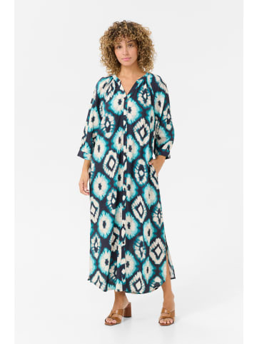 Cream Kleid CRTiah Loose fit in Aqua Tie Dye
