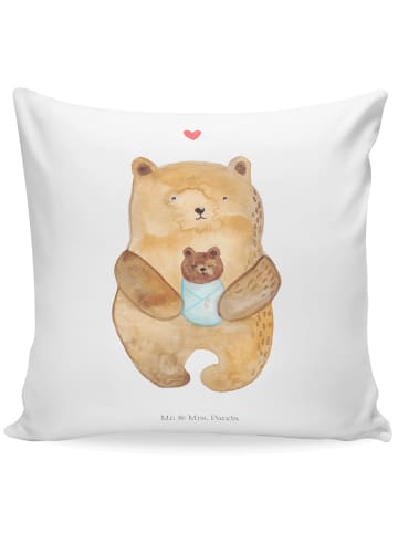 Mr. & Mrs. Panda Dekokissen Bär Baby ohne Spruch in Weiß