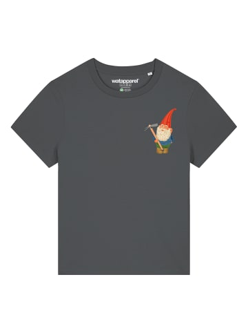 wat? Apparel T-Shirt Gartenzwerg in Grau