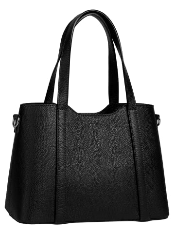Cluty Handtasche echt Leder in schwarz