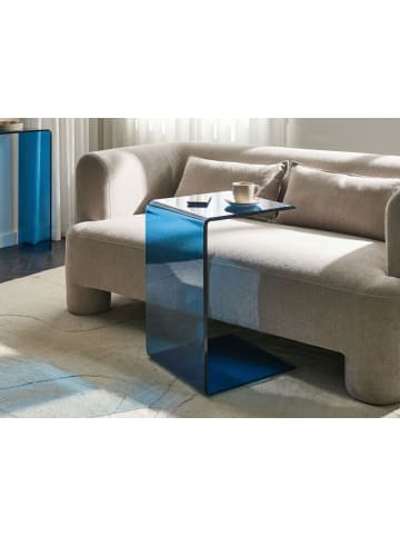 Beliani Beistelltisch LOURDES in Blau - (W) 40 x (H) 61 x (L) 40 cm