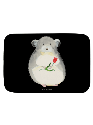 Mr. & Mrs. Panda Badematte Chinchilla Blume ohne Spruch in Schwarz