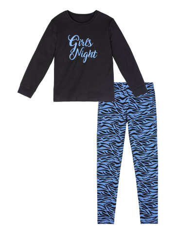 Buffalo Pyjama in schwarz-blau