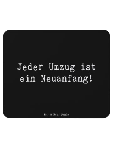 Mr. & Mrs. Panda Mousepad Spruch Umzug Neuanfang mit Spruch in Schwarz