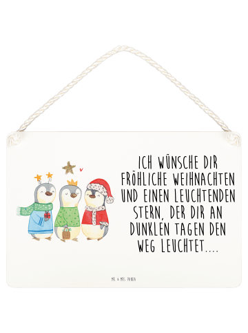 Mr. & Mrs. Panda Deko Schild Winterzeit Heilige drei Könige mit ... in Weiß