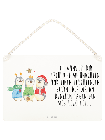 Mr. & Mrs. Panda Türschild Winterzeit Heilige drei Könige mit Sp... in Weiß