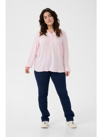 KAFFE curve Langarm-Bluse KCmahlena in Lilac Snow