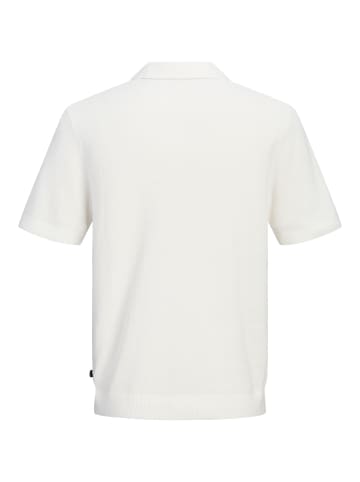 Jack & Jones Gestricktes Polo in Cloud Dancer