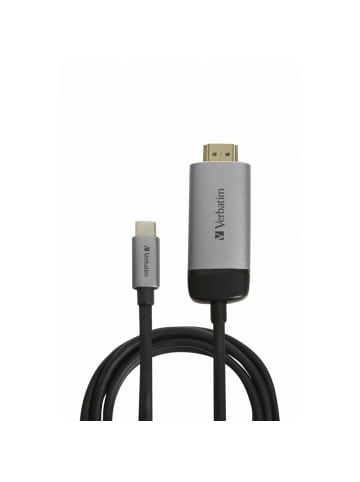 COFI 1453 Adapterkabel, USB 3.1-C, HDMI 4K, silber-schwarz  - USB-C® in Silber