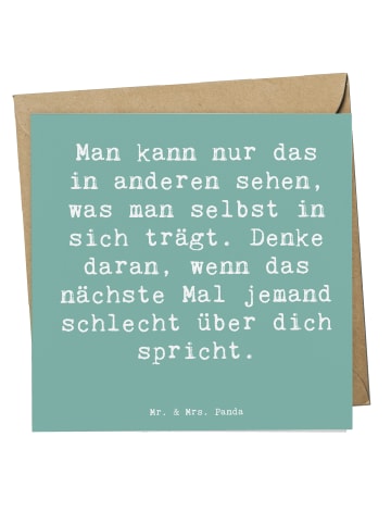 Mr. & Mrs. Panda Glückwunschkarte Spruch Mobbing bewältigen Spie... in Meeresbrise