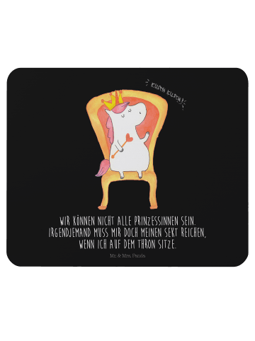 Mr. & Mrs. Panda Mouse Pad Einhorn Prinzessin mit Spruch in Schwarz