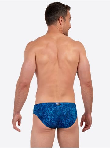HOM Badehose Swim Mini Briefs Panarea in blue print