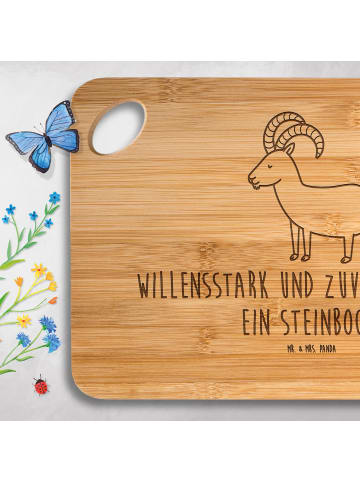 Mr. & Mrs. Panda holzschneidebrett Sternzeichen Steinbock mit Sp... in Braun