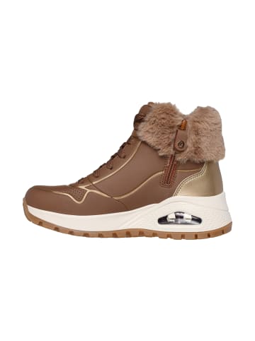 Skechers Skeckers Uno Rugged Fall Shimmer – Hochgeschnittene Sneaker mit Schnürung Braun