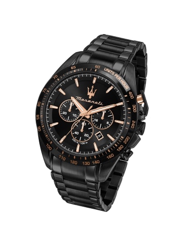 Maserati Chronograph-Armbanduhr Maserati Traguardo schwarz groß (ca. 45mm)