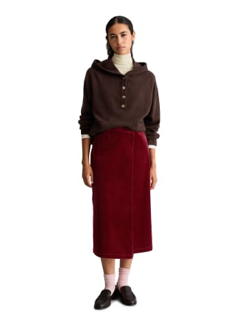 Marc O'Polo DENIM Merino-Strick-Hoodie oversize in Espresso Brown