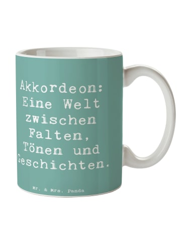 Mr. & Mrs. Panda Tasse Spruch Akkordeon Vielfalt mit Spruch in Meeresbrise