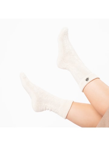 Occulto Kurze Trachtensocken Edelweiss in Beige