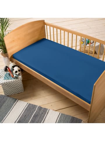 Erwin Müller Single-Jersey Kinder-Spannbettlaken im 2er-Pack Murnau in blau