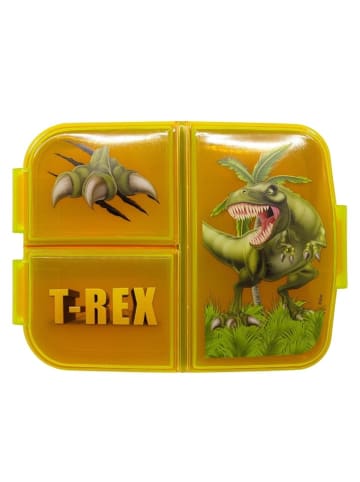 COFI 1453 Trex-Kinder Brotdose – Lunchbox mit 3 Fächern & tollem Design in Grün