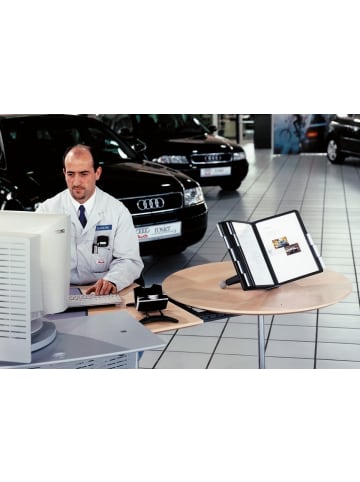 Durable Sichttafelständer System table Sherpa mit 10 Tafeln grau/schwarz