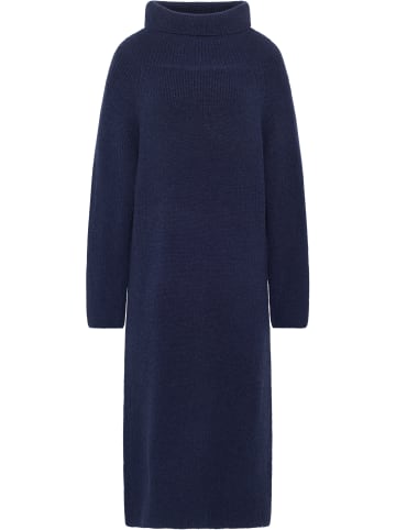 RISA Strick Langarmkleid Midi in navy