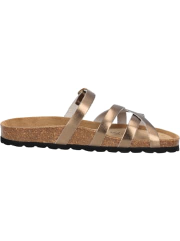 Palado Pantoletten Cruisi Premium Leather in Bronze Metallic
