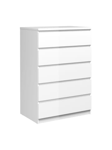 ebuy24 Kommode Nada Weiß 77 x 50 cm