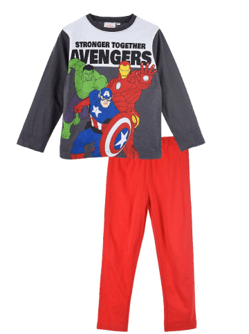 Avengers 2tlg. Outfit: Schlafanzug Ironman Hulk Thor Captain America in Grau