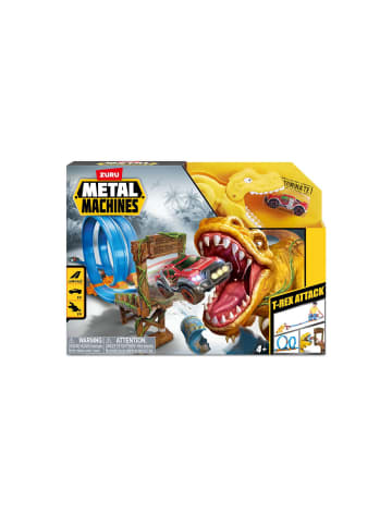 ZURU Rennbahn mit Looping und Auto, Metal Machines T-Rex Angriff, ab 4 Jahre