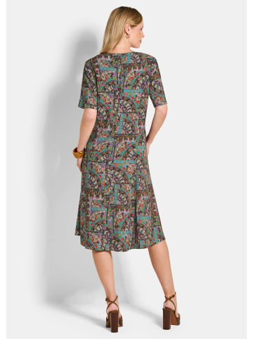 GOLDNER Kurzgröße:  Viskosekleid mit orientalischem Muster in bunt / gemustert