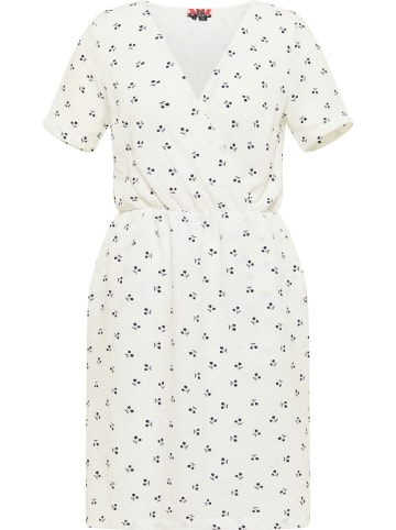 myMo ROCKS Damen Kleid Mit Kirschenprint in Wollweiss
