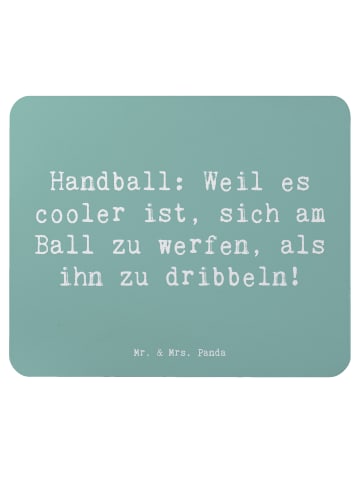 Mr. & Mrs. Panda Maus Pad Spruch Handball Action mit Spruch in Meeresbrise